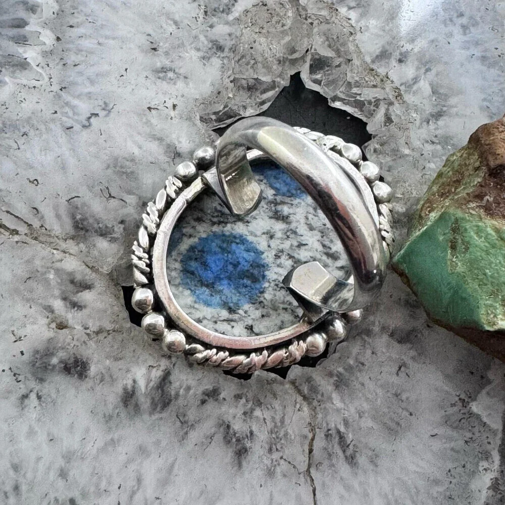 Sterling Silver Southwestern Style Teardrop K2 Jasper Ring Size 9 For Women